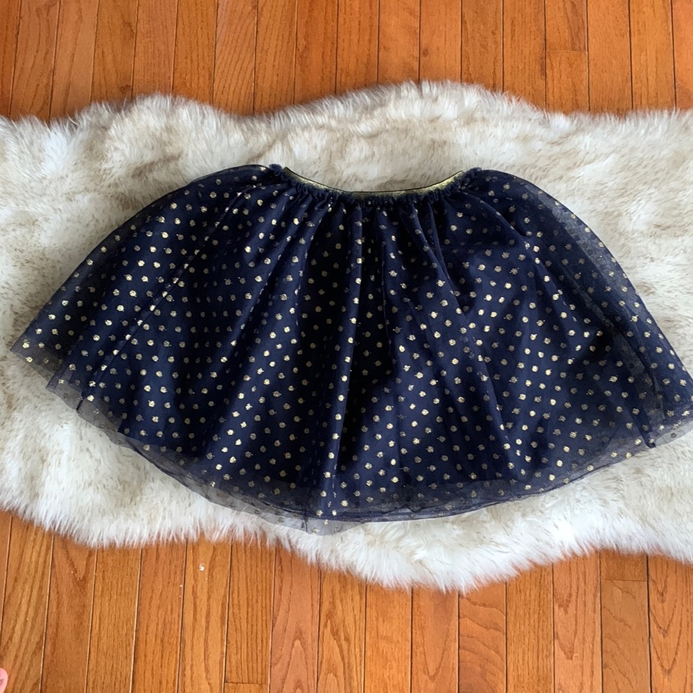 Hanna Andersson -blue and gold skirt- kids size 150 (us size 12)